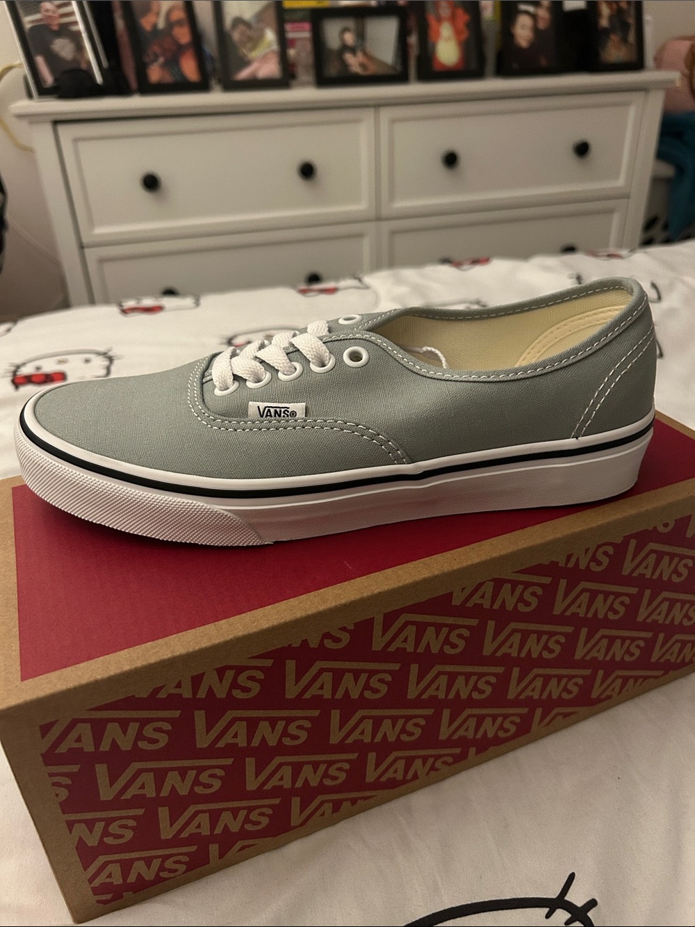 Vans Gray Low Top Canvas Sneakers
